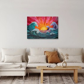 Obraz - Mozaika vĺn (70x50 cm)