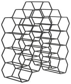 Čierny kovový regál na víno na 12 fliaš Salbris - Light &amp; Living