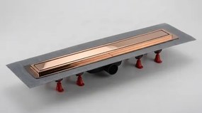 Sprchový žľab SAT Aurum 65 cm ružová zlatá lesklá lesk plný SATZLAB70RG