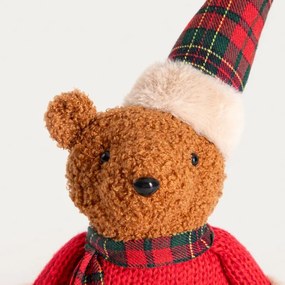 Vianočná dekorácia TARTAN medvedík 752278