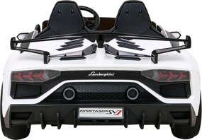 Ramiz Lamborghini SVJ DRIFT elektrické auto pre 2 deti biele + funkcia driftu + diaľkové ovládanie