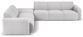 Svetlosivá rohová pohovka z textílie bouclé (ľavý roh) Molino – Micadoni Home