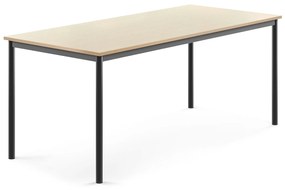 Stôl SONITUS, 1800x800x720 mm, HPL - breza, antracit