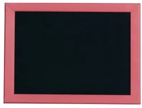 Toptabule.sk KRTRR Čierna kriedová tabuľa v ružovom drevenom ráme 100x200cm / magneticky