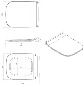 Isvea Isvea, VEA WC sedátko SLIM, Easy Take, Soft Close, biela, 40Z80200I-S