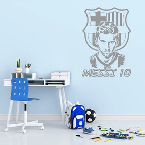 Veselá Stena Samolepka Lionel Messi 10 Farba: šedá, Veľkosť: 60 x 42 cm