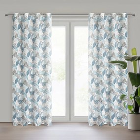 ZÁVES NA KRÚŽKOCH AMELA 140X250 CM LISTY