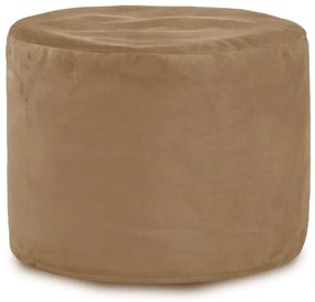 Plyšová taburetka Cilindro béžová