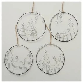 Súprava 4 závesných vianočných ozdôb Boltze Gerda