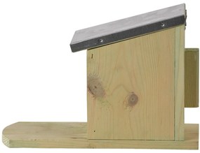 Kŕmidlo pre veveričky Ema, 19x12,5x25,5 cm, drevo/kov, hnedá