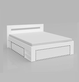 posteľ REA KIRA 160, dvojlôžko, biela