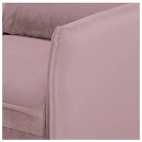 Zamatová pohovka v levanduľovej farbe 138 cm Juli – Ropez