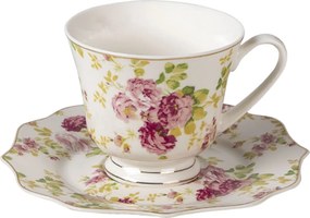 Porcelánová šálka s tanierikom Garden III - Ø 16*1 / 12* 9*8 cm / 200 ml