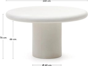 Okrúhly záhradný jedálenský stôl ø 140 cm Addaia – Kave Home