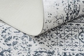 Koberec protišmykový ANDRE 1072 Rozeta, vintage - biely / čierny