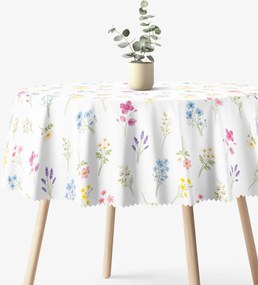 Goldea okrúhly teflónový obrus - kvetinová záhrada Ø 120 cm