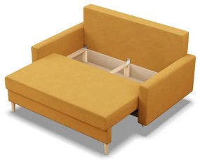 Dvojmiestna pohovka BLANK Elegant rozkladacia, žltá