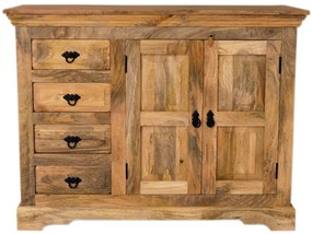 furniture-nabytek.cz - Rustikálna komoda z masívu mango 120x90x45