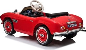 LEAN CARS BMW Retro červené auto na batérie, maľované
