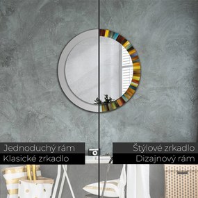 Okrúhle ozdobné zrkadlo na stenu Abstraktný radiálny vzor fi 80 cm