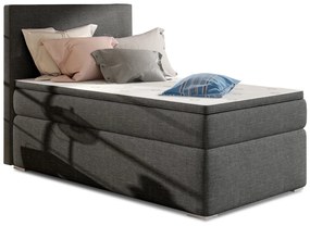 Čalúnená jednolôžková posteľ s úložným priestorom Rodrigo 90 P - sivá