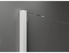 Mexen Velar, sprchový kút s posuvnými dverami 140 x 90 cm, 8mm šedé sklo, biela matná, 871-140-090-41-20