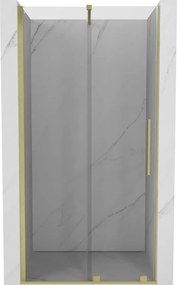 Mexen Velar posuvné sprchové dvere 110 cm, transparentné, zlaté kartáčované - 871-110-000-01-55