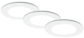 Brilo - SADA 3x LED Kúpeľňové podhľadové svietidlo LED/4W/230V IP44 biela 7599036
