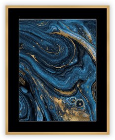 Obraz Abstract Blue&amp;Gold II 40 x 50cm