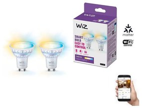 SADA 2x LED Stmievateľná žiarovka PAR16 GU10/4,7W/230V 2700-6500K CRI 90 Wi-Fi-WiZ 8720169076709