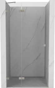 Mexen, Mexen Lunar výklopné sprchové dvere 90 cm, transparentné, brúsený nikel - 834-090-000-97-00-L