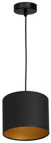 Luster na lanku ARDEN 1xE27/60W/230V pr. 18 cm čierna/zlatá