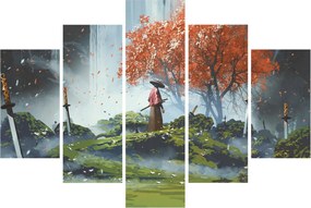 Obraz - Ilustrácie záhrady mečov (150x105 cm)