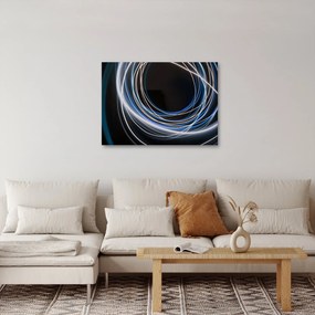 Obraz modrých liniek (70x50 cm)