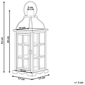 Kovový lampáš 52 cm čierny CLARA Beliani