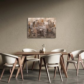 Obraz - Abstrakcia v hnedých tónoch (70x50 cm)
