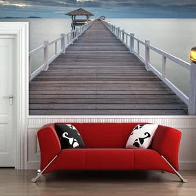 Sablio Tapeta Drevené mólo - 125x75 cm