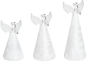 Sada 3 bielych LED anjelských figúrok KITTILA Beliani