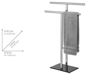 WENKO 25389100 - Stojan na uteráky LAVA 50x81,5 cm nerez/strieborná/čierna