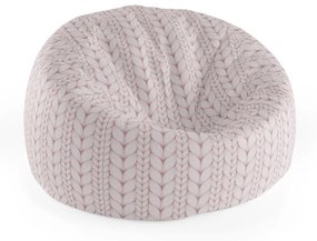 Sablio Sedací vak Cocoon Staroružové pletenie - 75 x 45 x 35 cm