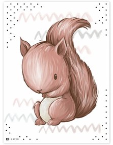 Detský obraz na stenu - Veverička
