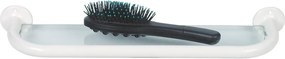 Aqualine Aqualine, WHITE LINE polička so sklom 40cm, biela, 8001