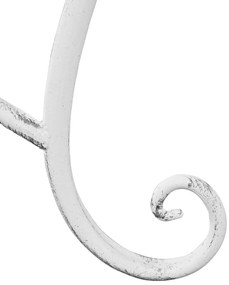 Rustikálna kovová lavička Tar - Biela antik