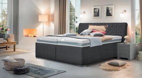 Posteľ Rita 180x200 cm, antracitová látka