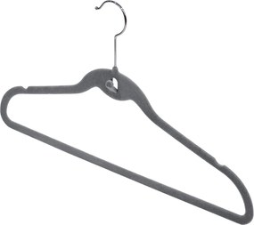 Domopak Zamatový kaskádový vešiak, sada 3 ks, sivý