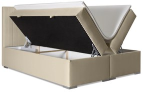 Manželská posteľ Boxspring 160 cm Morcano (béžová) (s úložným priestorom). Vlastná spoľahlivá doprava až k Vám domov. 1044275