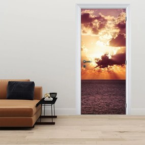 Fototapeta na dvere - Slnko za mrakmi (95x205cm)