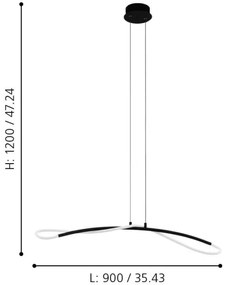 Eglo 99382 - LED Luster na lanku EGIDONELLA LED/20W/230V