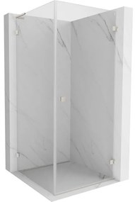 Mexen Lunar-B L výklopný sprchový kút pravý 70 x 70 cm, číre sklo, brúsená oceľ, 832L-070-070-97-00-P