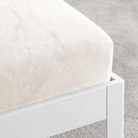 Goldea mikroplyšová elastická plachta deluxe – slonová kosť 90 x 200 cm